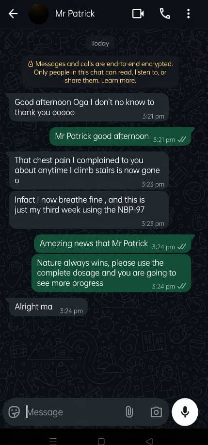 Mr Patrick testimonial